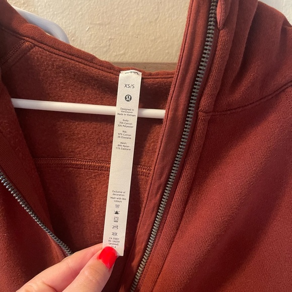 lululemon Scuba Oversized 1/2 Zip XS/S Date Brown - Picture 3 of 3
